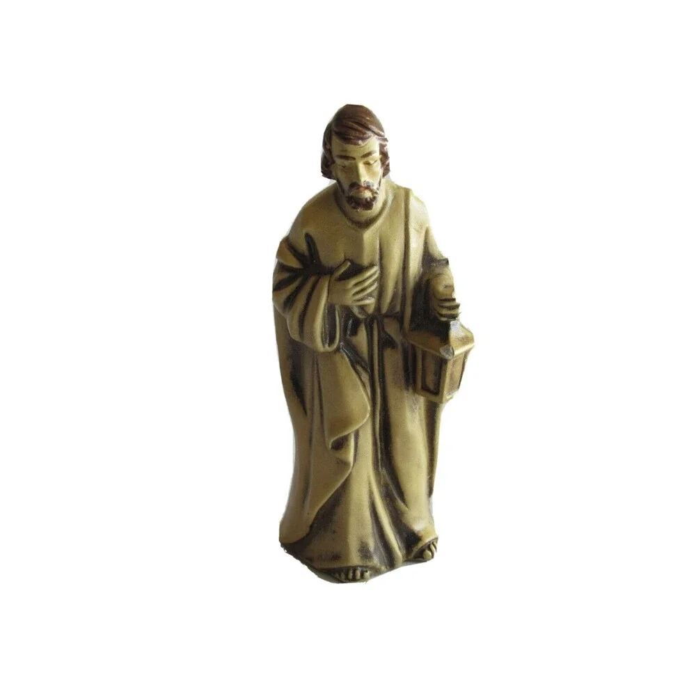 READ Vtg Christmas Nativity Joseph Japan Paper Mache Composite Replacement 5.25